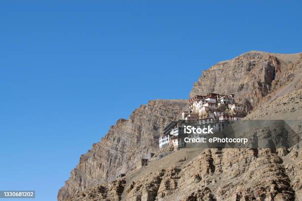 Kye Gompa A Tibetan Buddhist Monastery On Top Of A Hill At 4166 Metres Above Sea Level Close To Spiti River Himachal Pradesh India Stock Photo - Download Image Now