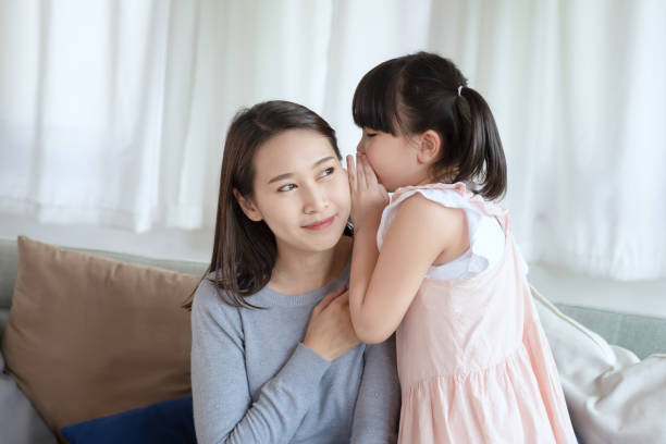 istock Asian mother feel happiness during playing her cute daughter 1330682767