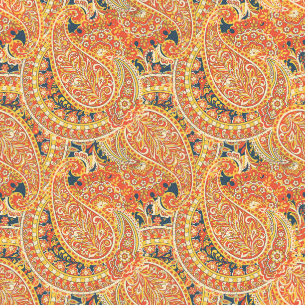 istock Paisley vector seamless pattern. Fantastic flower, leaves. Textile bohemian print. Batik painting. Vintage 1330683382