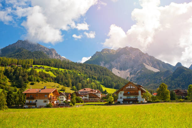 istock Beautiful village in the Alps 1330683856