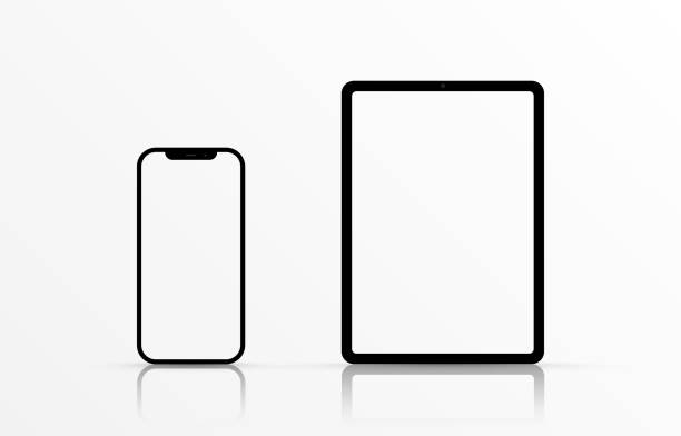 istock Screen vector mockup. Mockup of phone, smartphone, monitor with blank screen. 1330686115