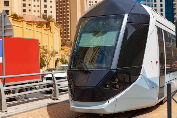 istock Metro railway train in Dubai city in UAE 1330686192