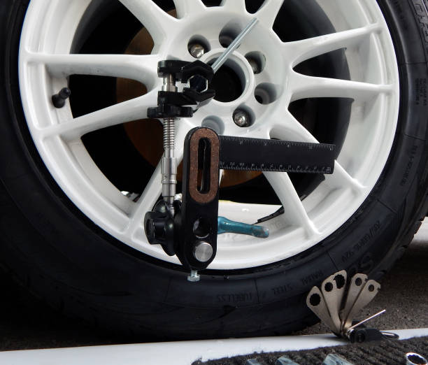 istock Mechanics Instruments For Inspection Vehicle Wheel Rim 1330686745