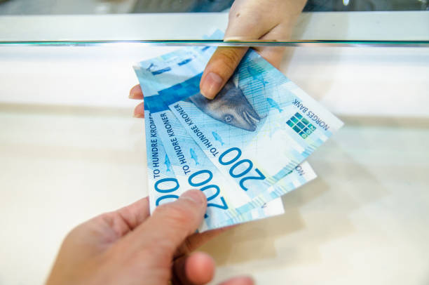 istock Exchange money for Norway money or Norwegian krone. 1330688411