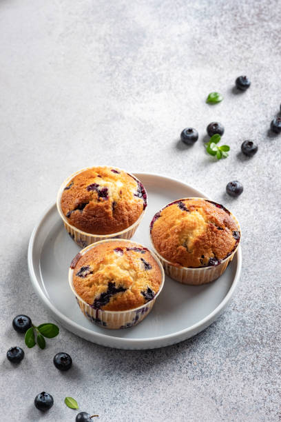 istock Homemade vegan blueberry muffins 1330690893