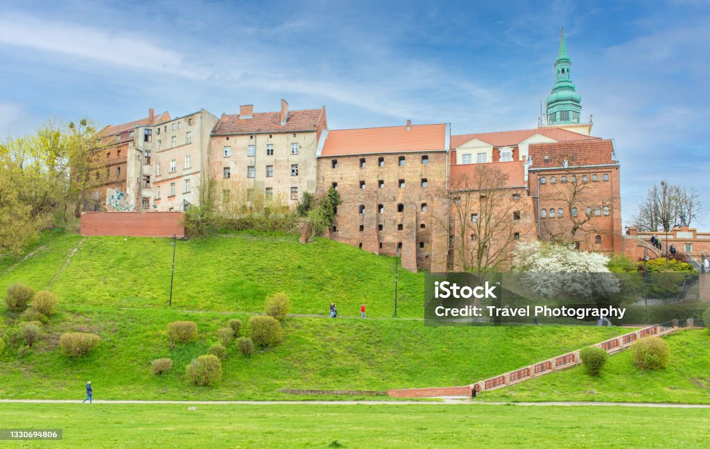 The historical town of Grudziadz, Poland Grudziadz, Poland - located 60km from Gdansk, on east shore of river Vistula, Grudziadz is a wonderful town highlighted by the fortified granaries, declared a National Historic Monument of Poland Architecture Stock Photo