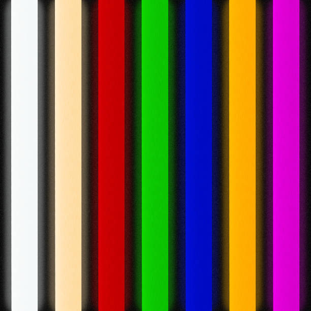 istock Flexible glowing led tape neon flex in different colors on black background 1330696335