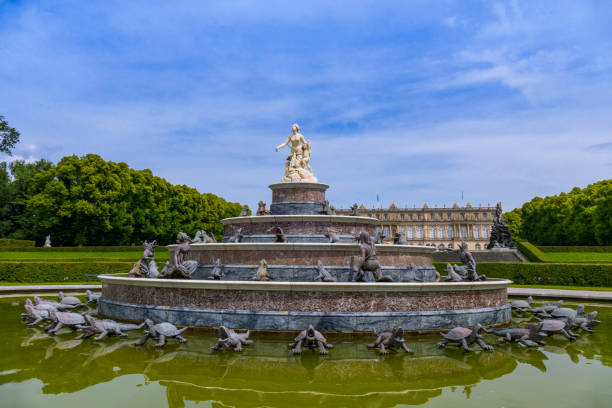 Chiemsee, Germany - June 12, 2016: Herrenchiemsee Palace and its garden