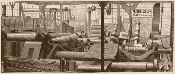 Illustration of a World´s Fair in London, 1862, cannons by Friedrich-Krupp-AG, Germany