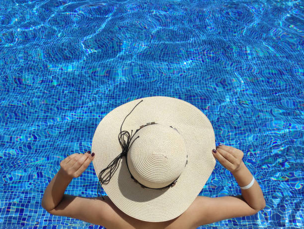 istock Woman relaxing in the swimming pool 1330706949