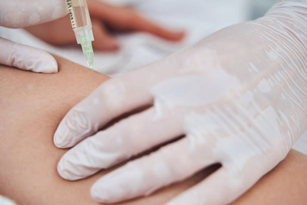 istock Professional medical worker doing anti-age beauty procedure 1330709978