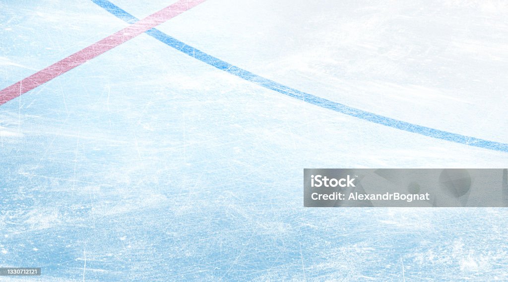 Blank ice skates surface background mockup, top view Blank ice skates surface background mockup, top view, 3d rendering. Empty scratched icy texture backdrop mock up. Outdoor blue freeze skating-rink or sporty arena template. Hockey Stock Photo