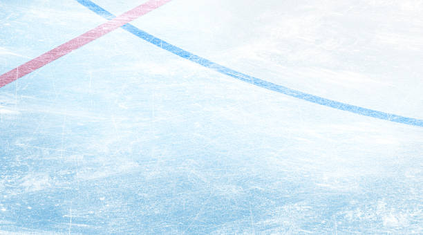 blank ice skates surface background mockup, top view - ice hockey ice ice skating sport imagens e fotografias de stock