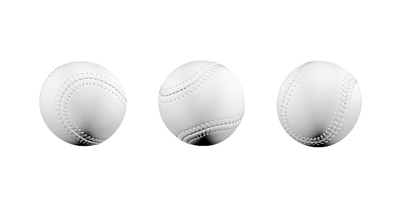 Baseball ball mockup isolated on white background - 3d render