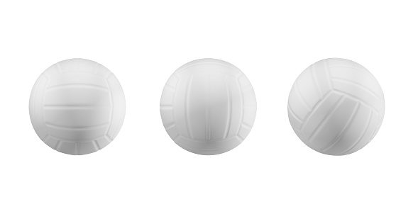 Volleyball ball mockup on white background - 3d render