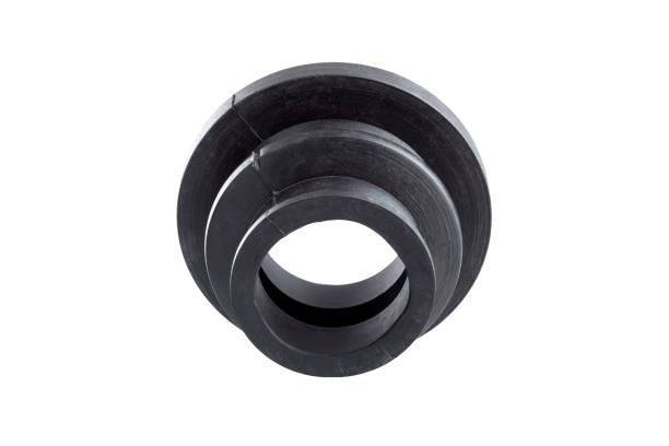 istock Automobile axle boots or CV joint boots black rubber flexible cover to protect against dust and moisture car spare parts isolated on white background top view. 1330712260
