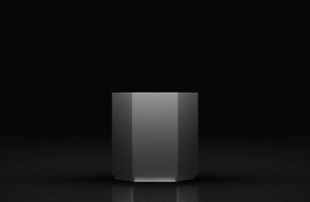 istock Blank product stand and Black background.3d Rendering 1330713957