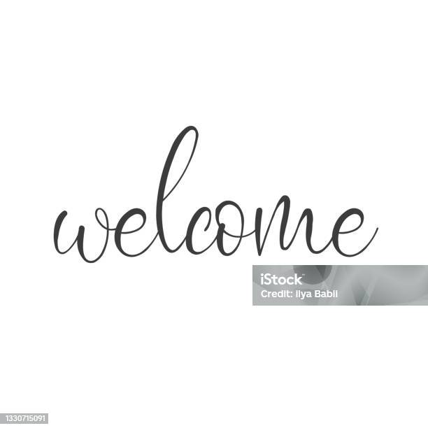 Welcome Calli Welcome Calligraphy Vector Illustration Eps10 Stock Illustration ...
