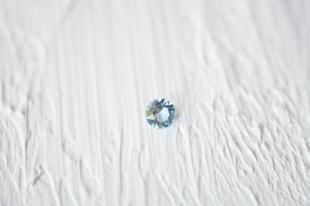 istock Pure blue Crystal Stone macro, purple rough transparent quartz crystals 1330718584