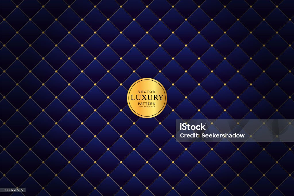 Abstract Geometric Seamless Pattern With Blue Upholstery Premium Luxury  Diamond Background Banners Design And Web Internet Ads Gold Vectors  Illustration Wallpaper Stock Illustration - Download Image Now - iStock