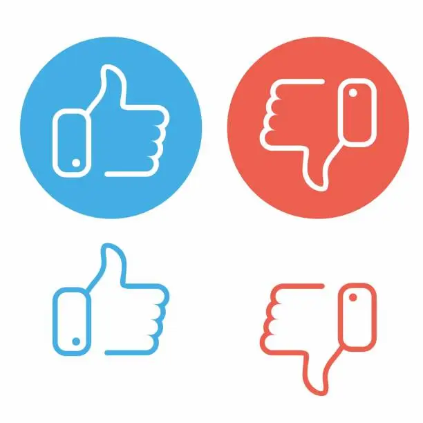 Vector illustration of flat design social media likes and follows.