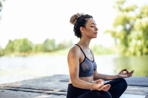istock Young woman, being calm and tranquil. 1330723485