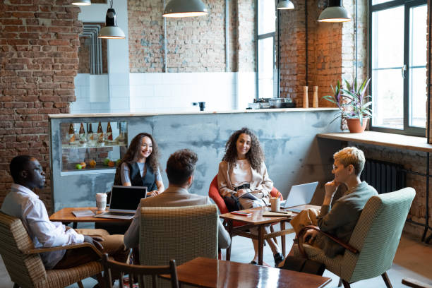 istock Multiracial managers having discussion at meeting 1330724928