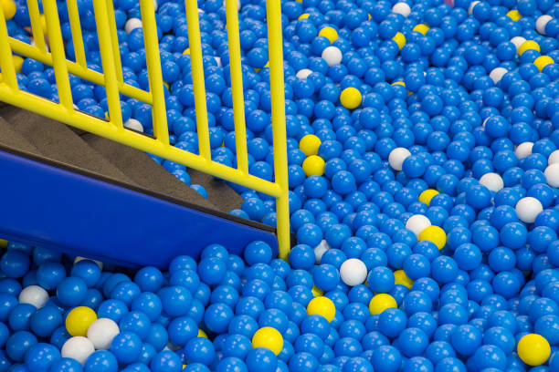 istock Color plastic ball in children's amusement park. 1330725117