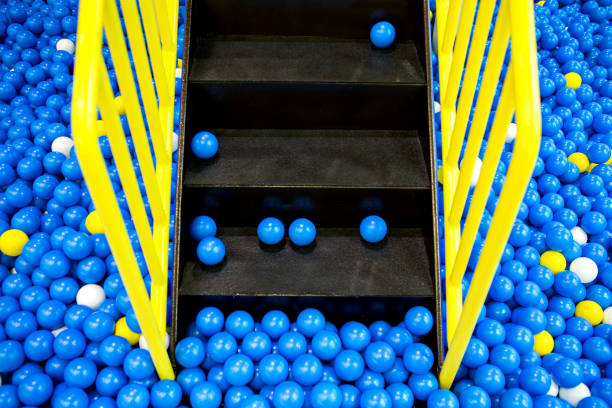 istock Color plastic ball in children's amusement park. 1330725203