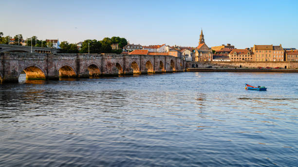 istock Town Hall Spire beyond Berwick's Old Bridge 1330725364