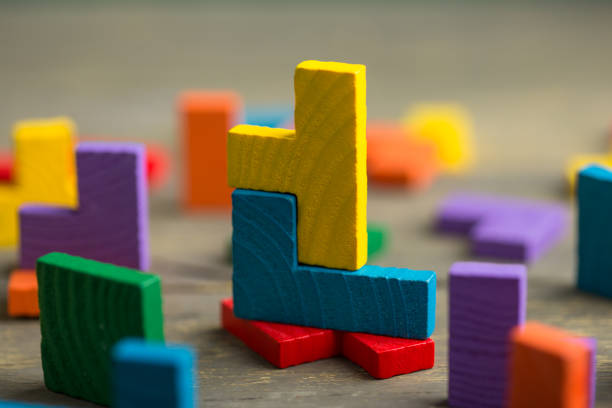 istock Creative solution for idea - business concept, jigsaw puzzle on the blackboard 1330726217