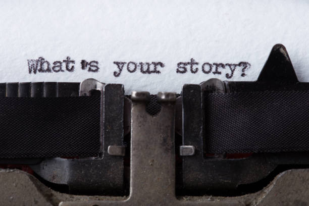 istock What's Your Story - text printed on an old typewriter 1330730954