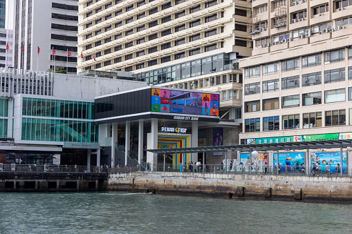 Hong Kong - July 26, 2021 : Harbour City is one of the largest shopping mall in Hong Kong.