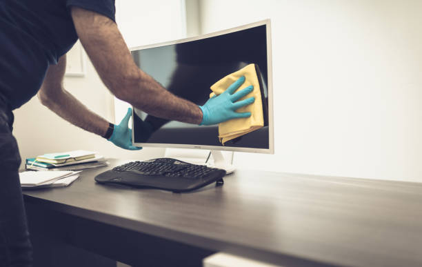istock Office disinfection during Covid-19 1330731236