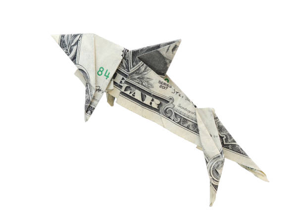 istock Origami dollar shark 1330733212