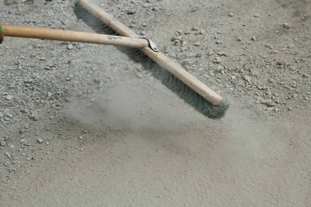 istock The mop removes dust and sand from the road. 1330735996