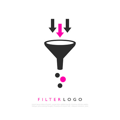 Filter logo vector illustration isolated on white background