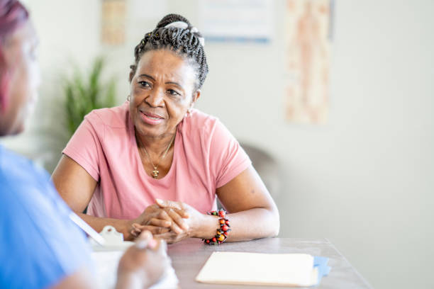 istock Senior woman has doctor's appointment 1330745189