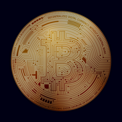Cryptocurrency Network.  Layered vector illustration. Easy to edit or change color.