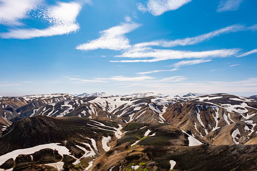 The colorful and mineral-rich South-Central highlands above Landmannalaugar