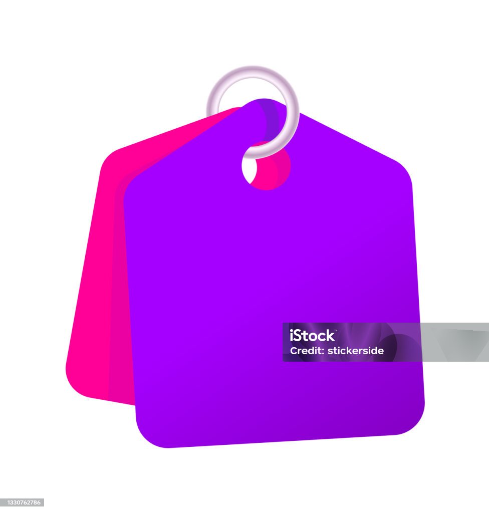 Save Tag Empty Empty Blank Sale Tag Template On White Background Stock Illustration ...