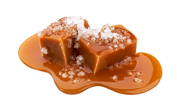 istock Toffee candies with salt isolated on white background 1330764935