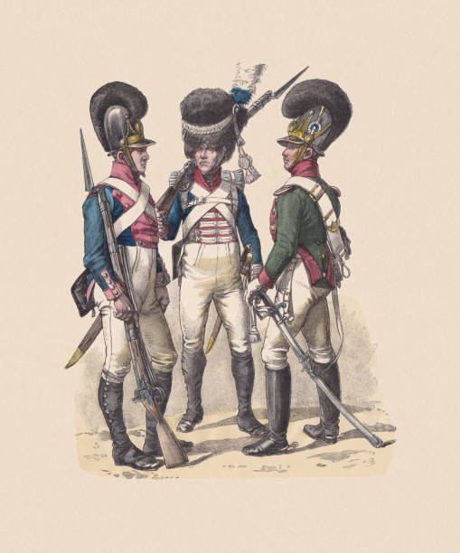 istock 19th century, 1st third, Bavarian military, hand-colored woodcut, published c.1880 1330765560