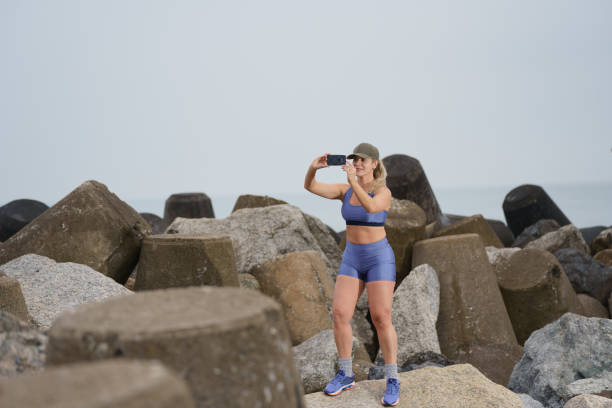 istock Running woman in fresh morning 1330768301