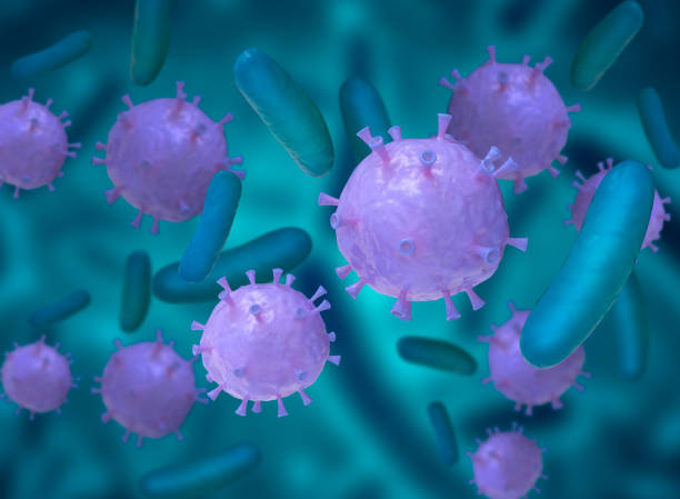 istock 3D Illustration. Microorganisms in human body. 1330769418