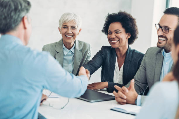 istock Congratulating the new business partner 1330769540
