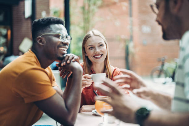 istock Friendly meeting in cafe 1330769544