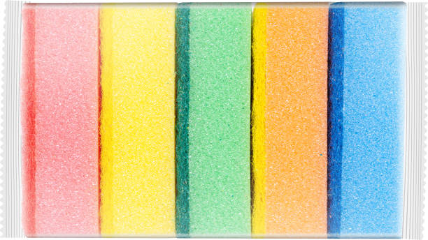 istock Colored sponge for dish washing isolated on white background 1330775450