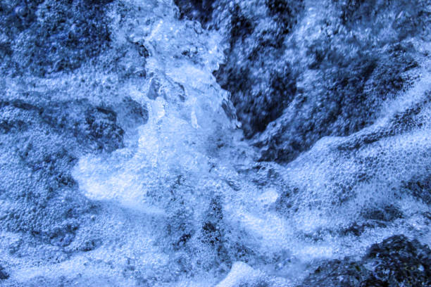 istock Water background. Water foam. Random water goes in all directions. Top view. 1330776415