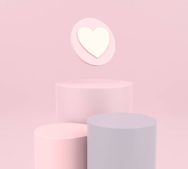 istock Abstract Shapes With Heart Icon at the Top 1330782177